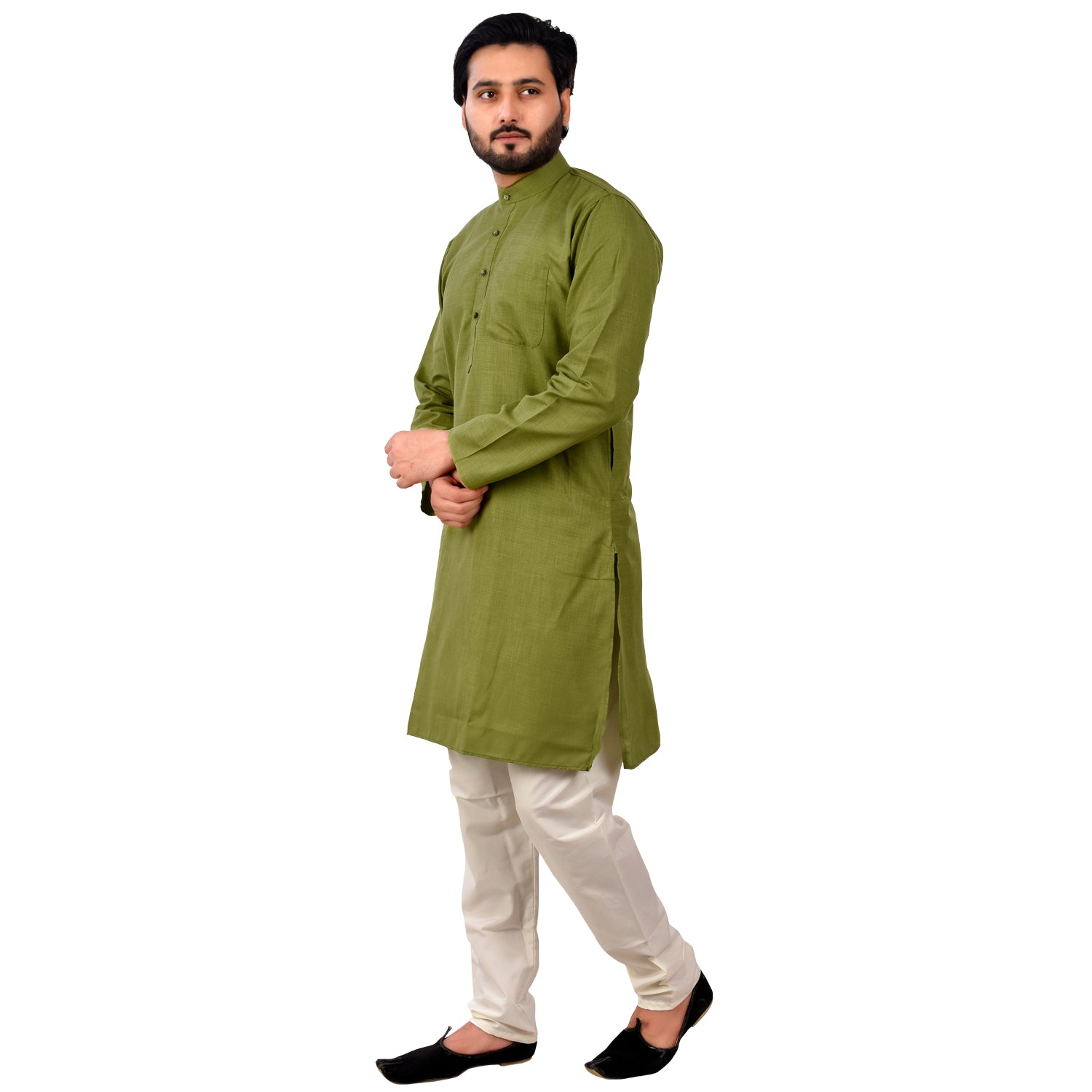 Pro Ethic Cotton Green New Look Kurta Pajama For Men (A-781)