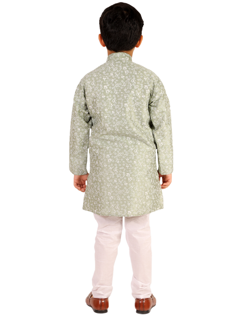 Pro Ethic Boys Kurta Pajama Set Cotton Solid Design Green (S-171)