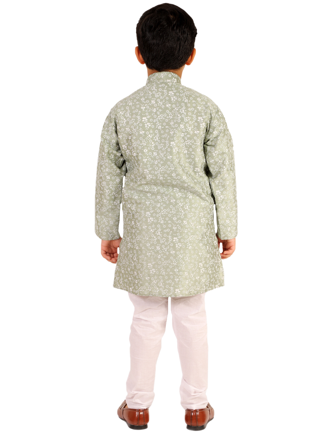 Pro Ethic Boys Kurta Pajama Set Cotton Solid Design Green (S-171)