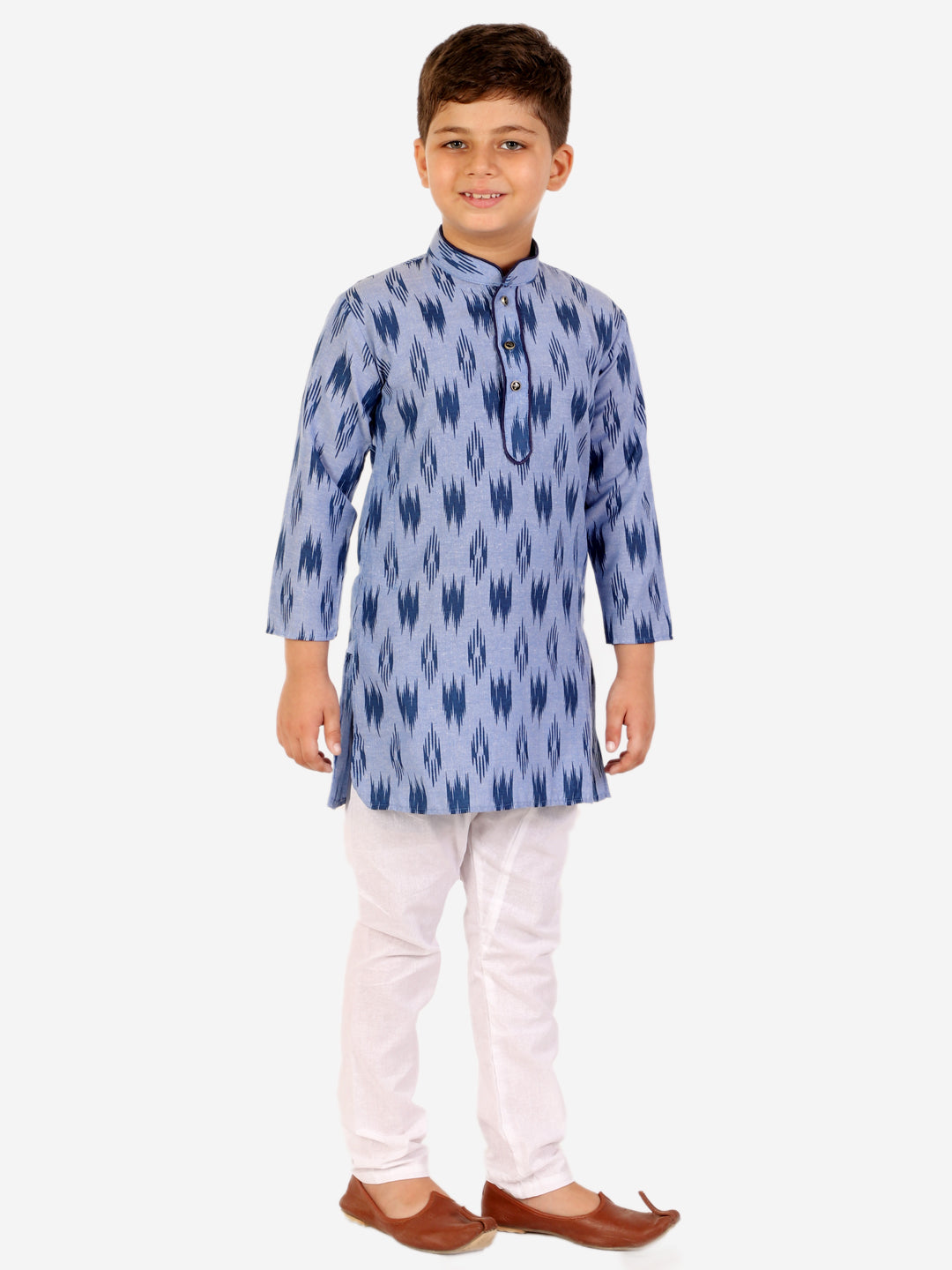 Pro Ethic Cotton Kurta Pajama For Boys Blue Printed S-154