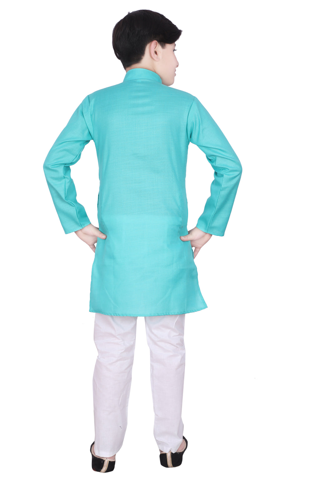 Firozi Cotton Ethnic Wear Kurta Pajama For Boys