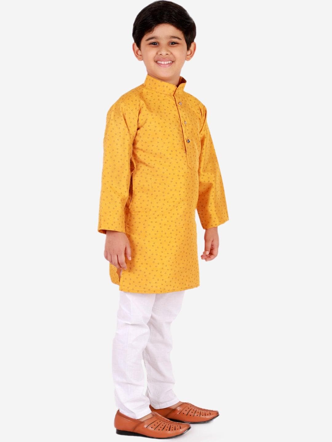 Pro Ethic Wear Silk Printed Kurta Pajama Set for Kids and Boys #S-121