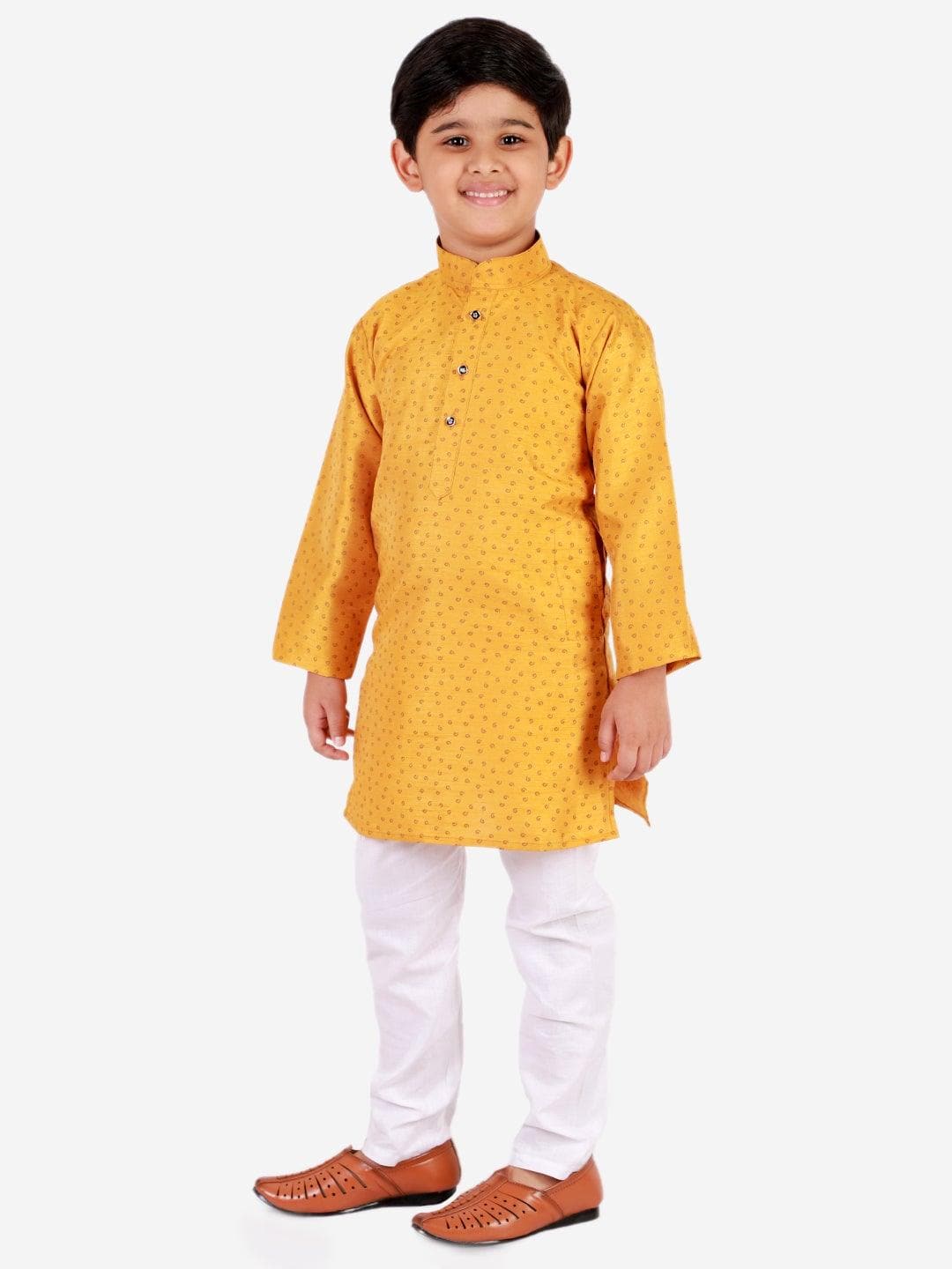 Pro Ethic Wear Silk Printed Kurta Pajama Set for Kids and Boys #S-121