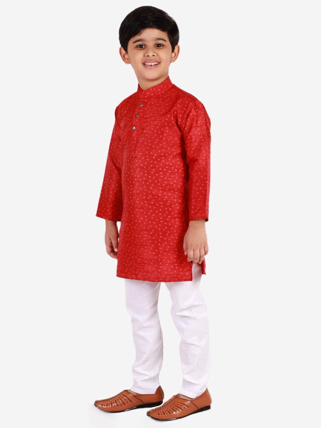 Pro Ethic Wear Silk Printed Kurta Pajama Set for Kids and Boys #S-121