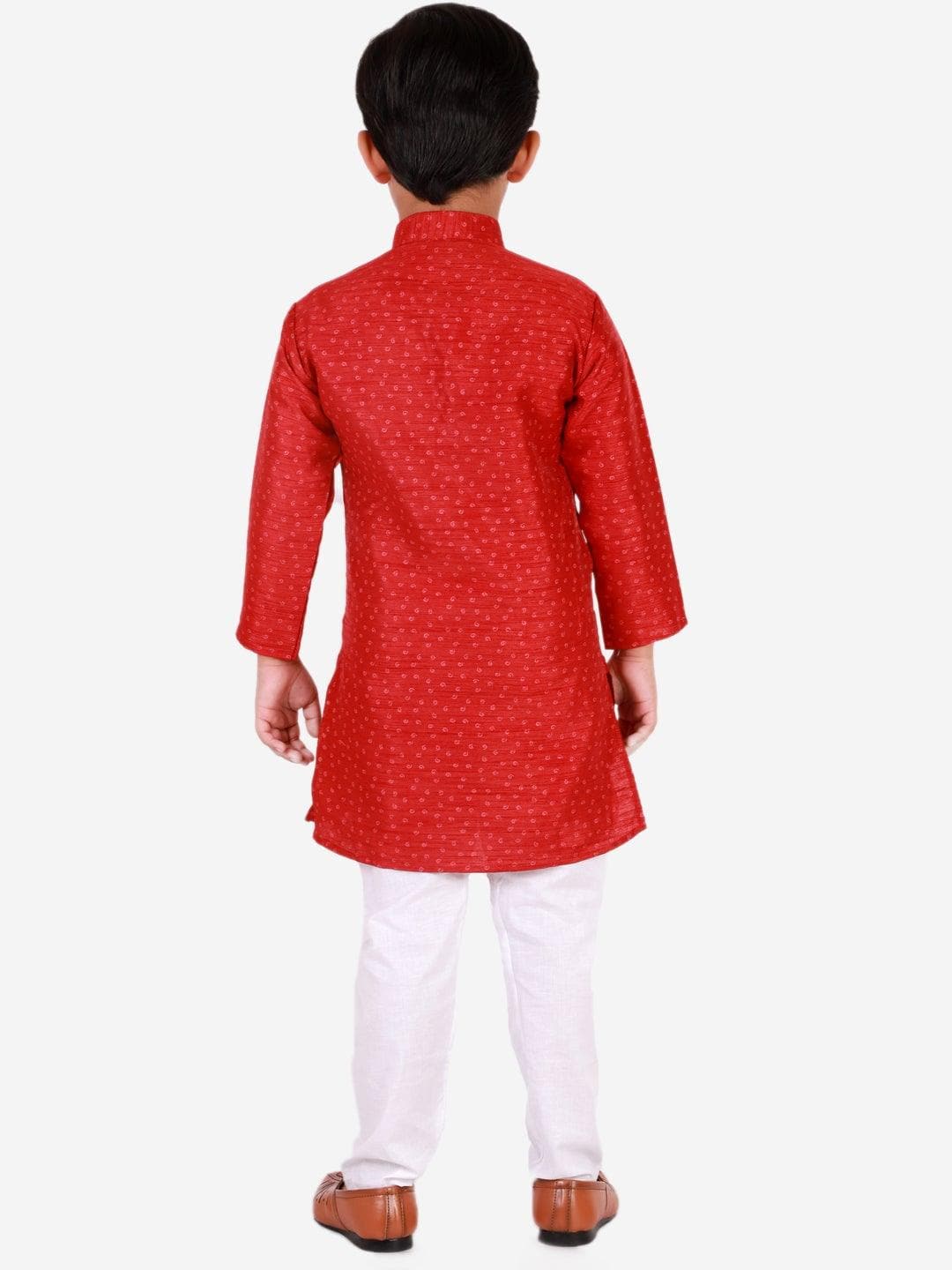 Pro Ethic Wear Silk Printed Kurta Pajama Set for Kids and Boys #S-121