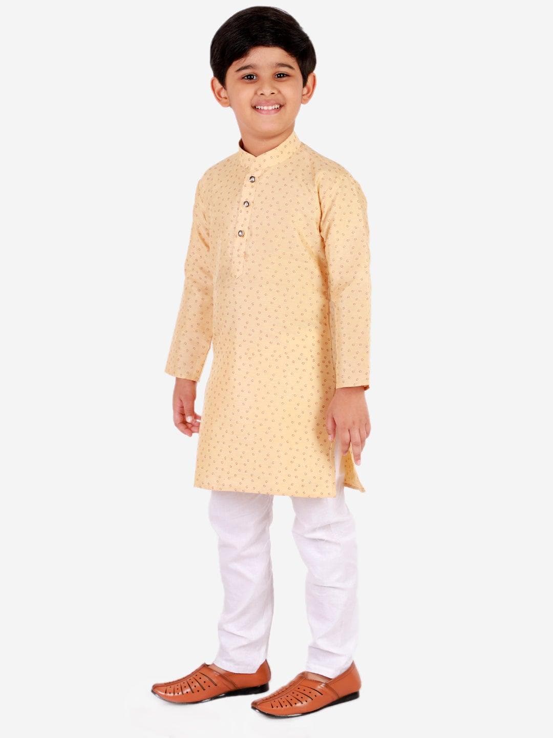 Pro Ethic Wear Silk Printed Kurta Pajama Set for Kids and Boys #S-121