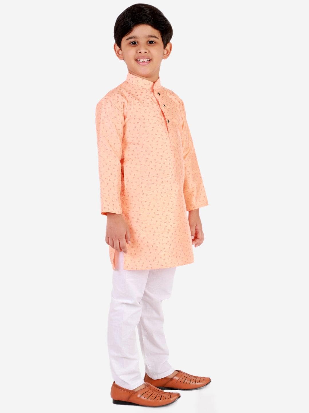 Pro Ethic Wear Silk Printed Kurta Pajama Set for Kids and Boys #S-121