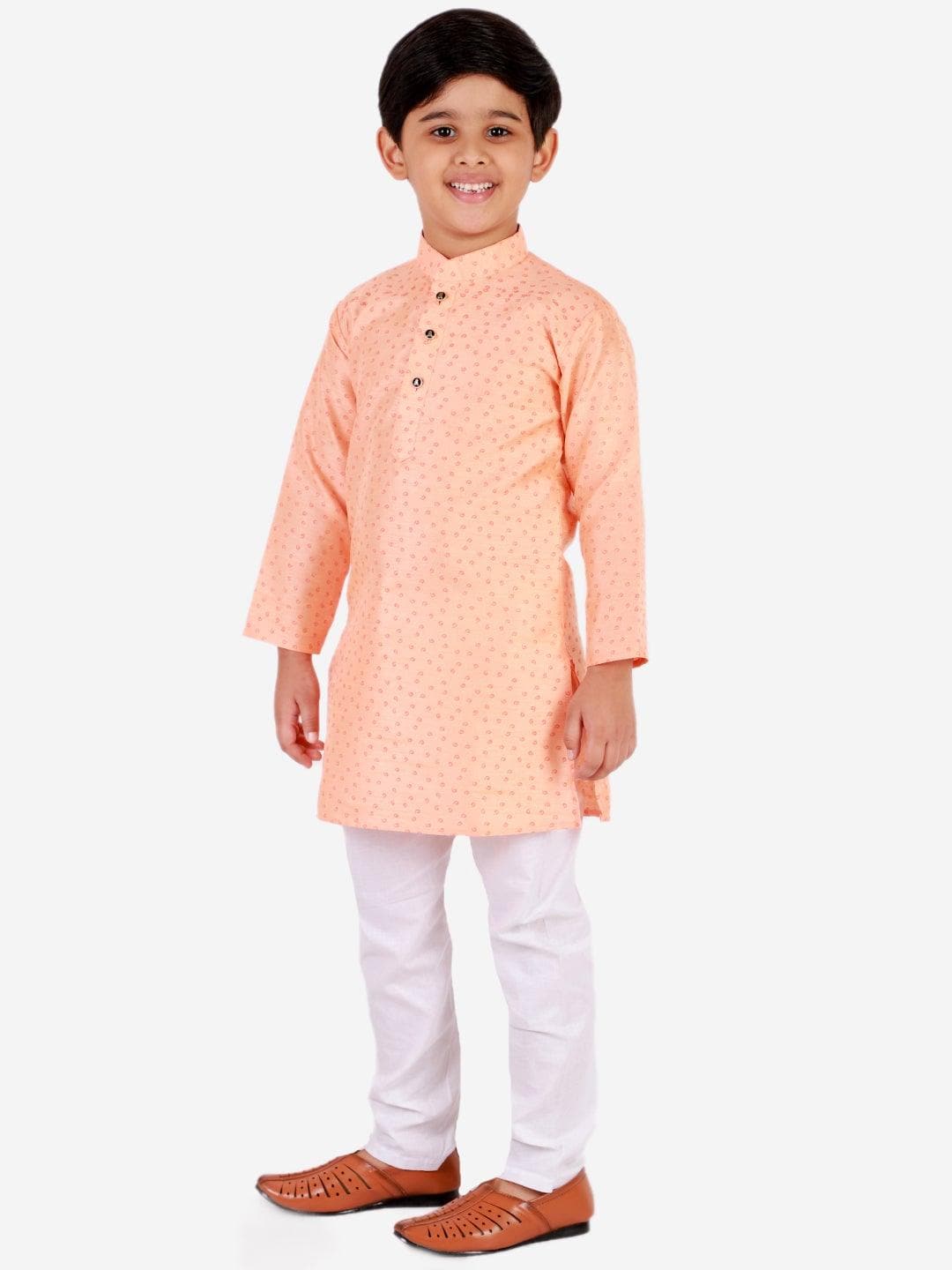 Pro Ethic Wear Silk Printed Kurta Pajama Set for Kids and Boys #S-121