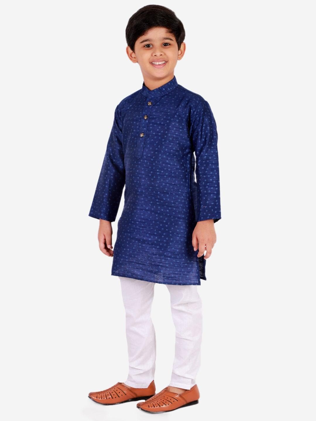 Pro Ethic Wear Silk Printed Kurta Pajama Set for Kids and Boys #S-121