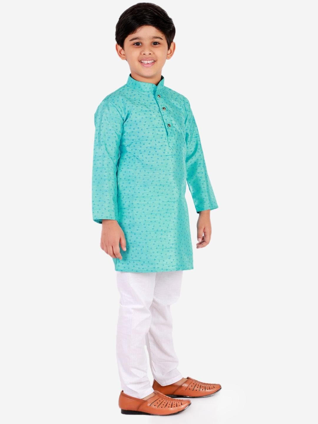 Pro Ethic Wear Silk Printed Kurta Pajama Set for Kids and Boys #S-121