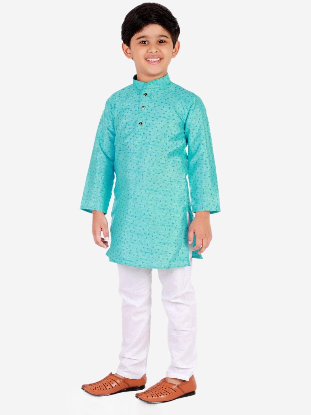 Pro Ethic Wear Silk Printed Kurta Pajama Set for Kids and Boys #S-121