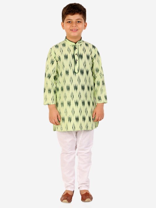 Pro Ethic Cotton Kurta Pajama For Boys Green Printed S-154