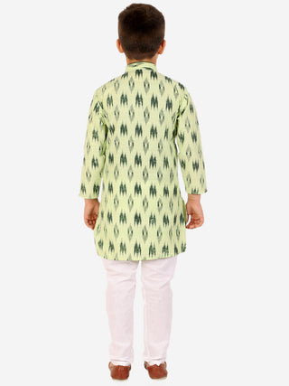 Pro Ethic Cotton Kurta Pajama For Boys Green Printed S-154
