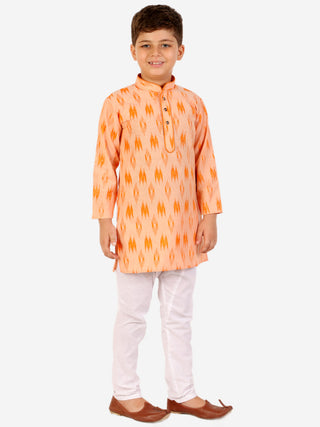 Pro Ethic Cotton Kurta Pajama For Boys Orange Printed S-154