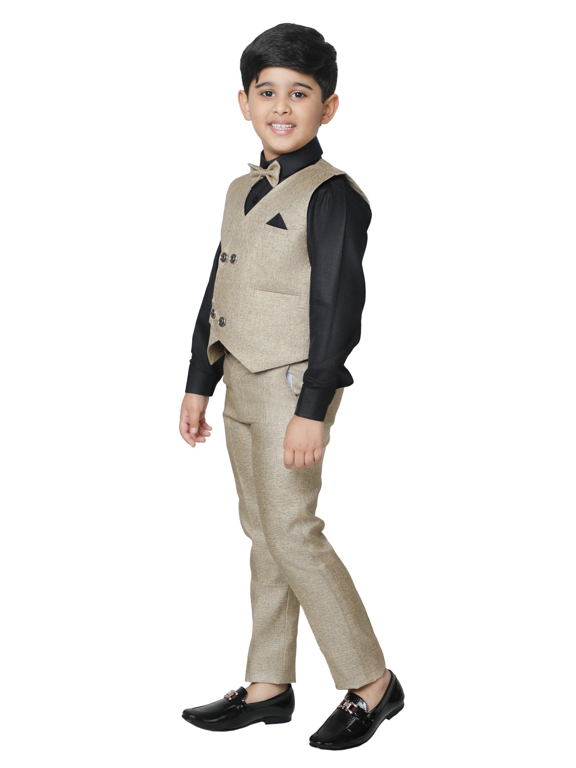 Pro Ethic Three Piece Suit For Boys Beige T-130