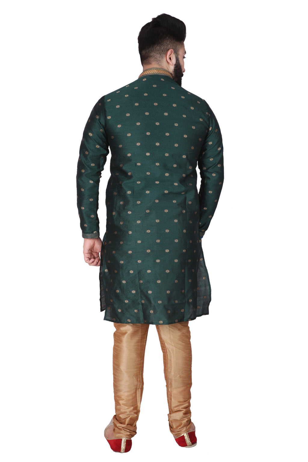 Pro Ethic Silk Kurta Pajama Set For Men Green #-1898