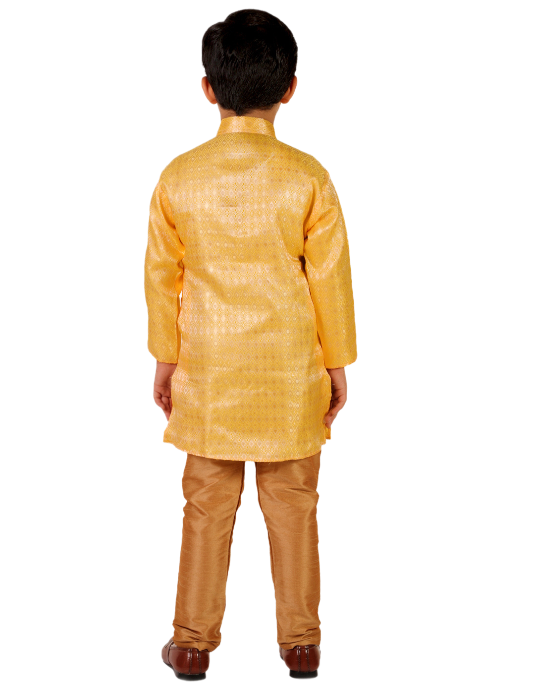 Pro Ethic Boys Kurta Pajama Set Cotton Solid Design Yellow (S-171)