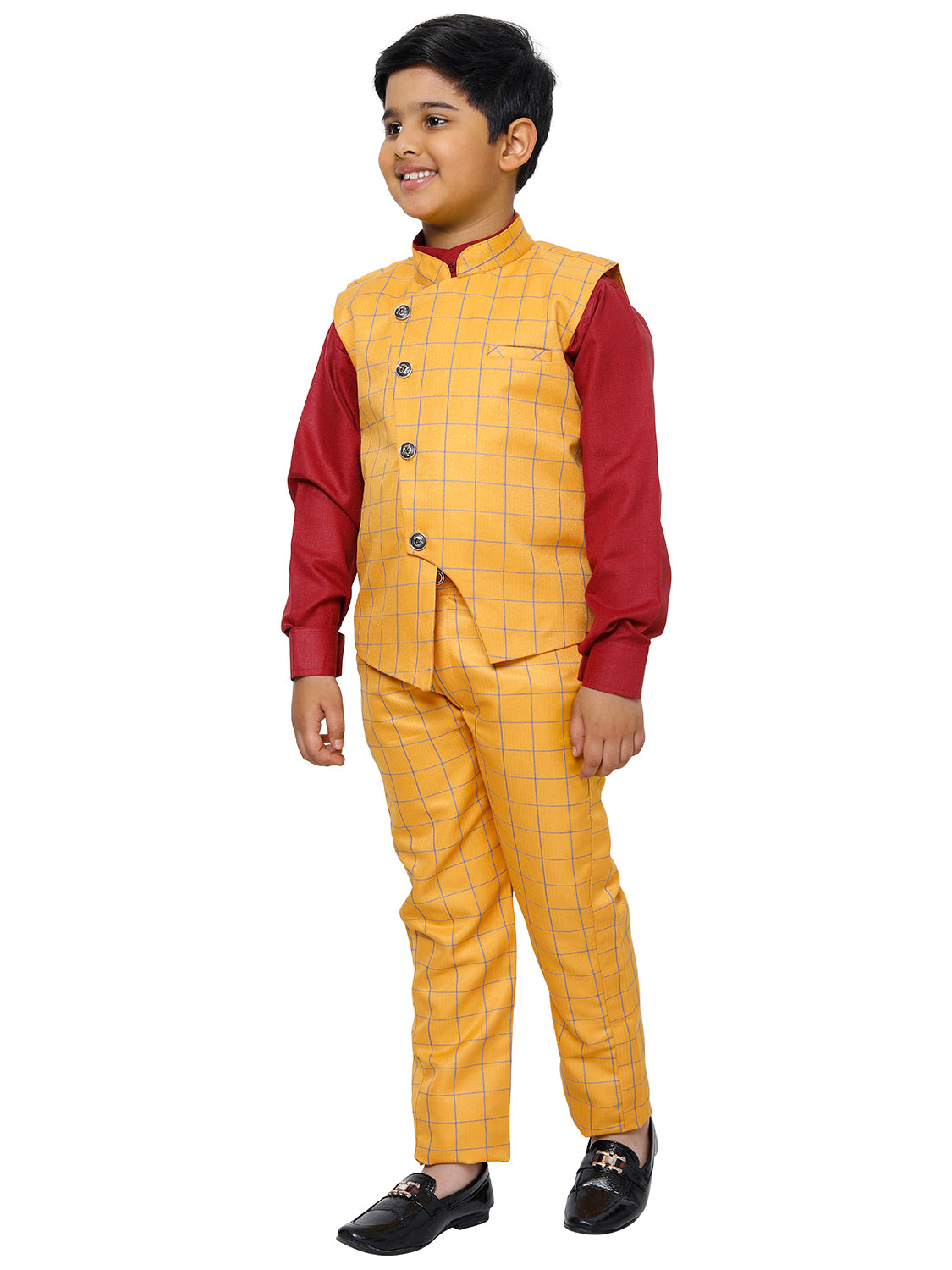 Pro Ethic Three Piece Suit For Boys Yellow T-132