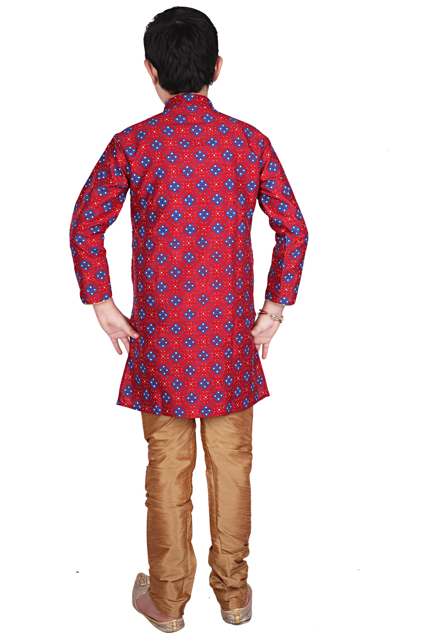 Pro Ethic Kids Kurta Pajama Set Silk Maroon s-149