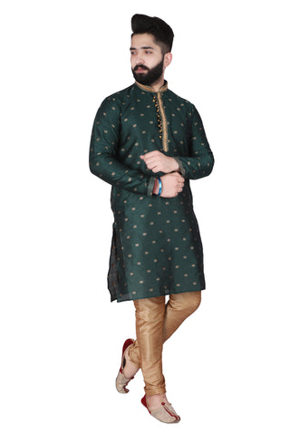 Pro Ethic Silk Kurta Pajama Set For Men Green #-1898