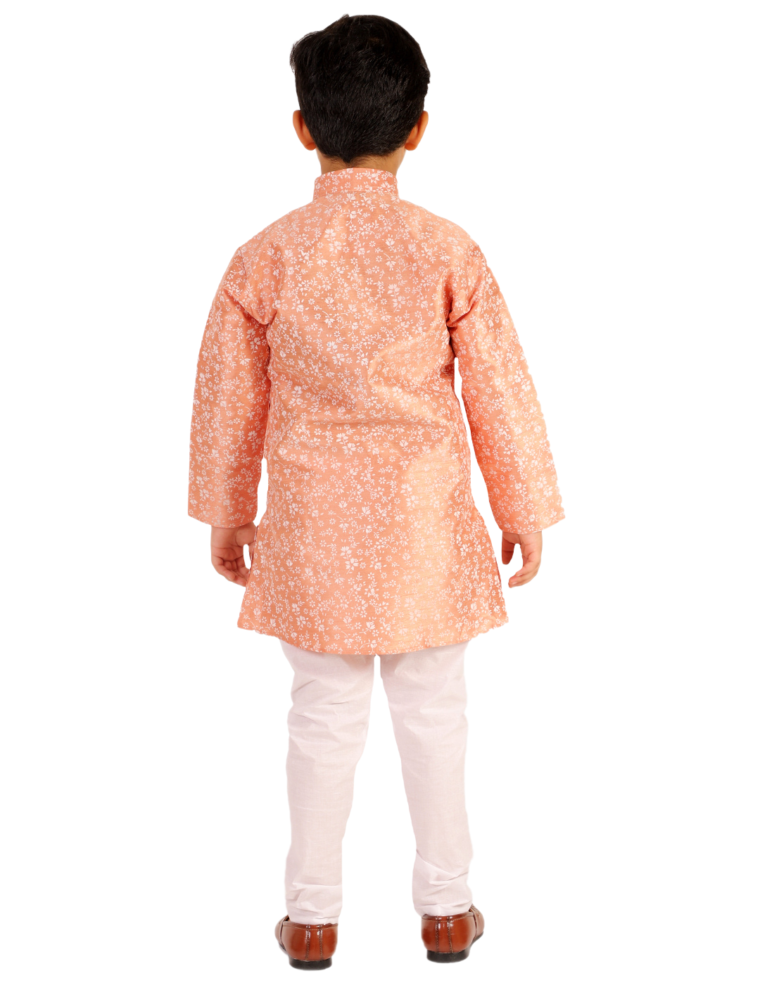 Pro Ethic Boys Kurta Pajama Set Cotton Solid Design Orange (S-171)