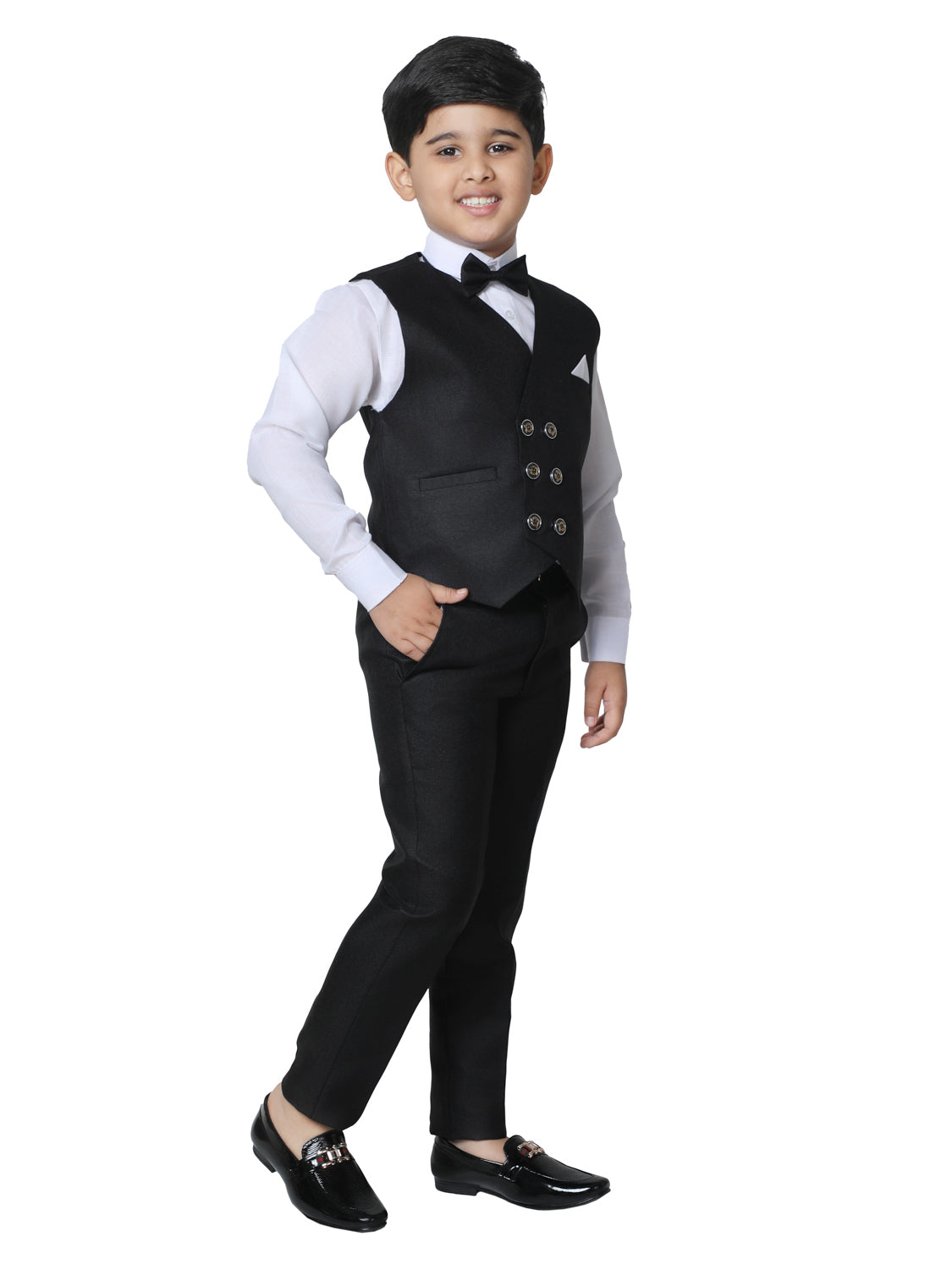 Pro Ethic Three Piece Suit For Boys Black T-130