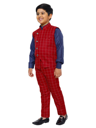 Pro Ethic Three Piece Suit For Boys Red T-132