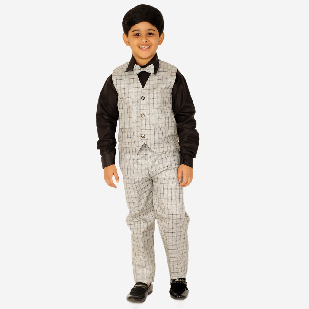 Pro Ethic Three Piece Suit For Boys Grey T-125