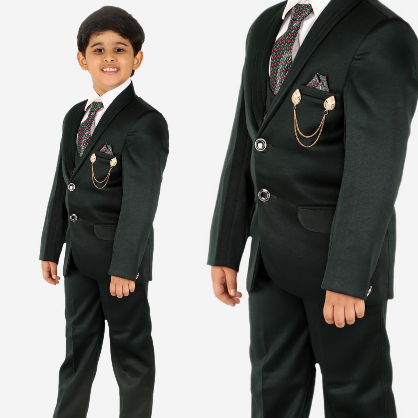 Pro Ethic Five Piece Suit For Boys Dark Green T-128