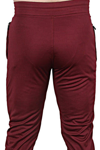 Pro Ethic Men's Lycra Track Pants Set Maroon Pack of 1 #J-104