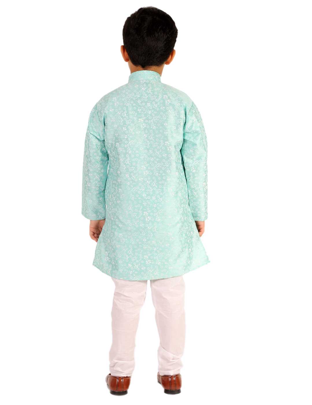 Pro Ethic Boys Kurta Pajama Set Cotton Solid Design Turquoise (S-171)