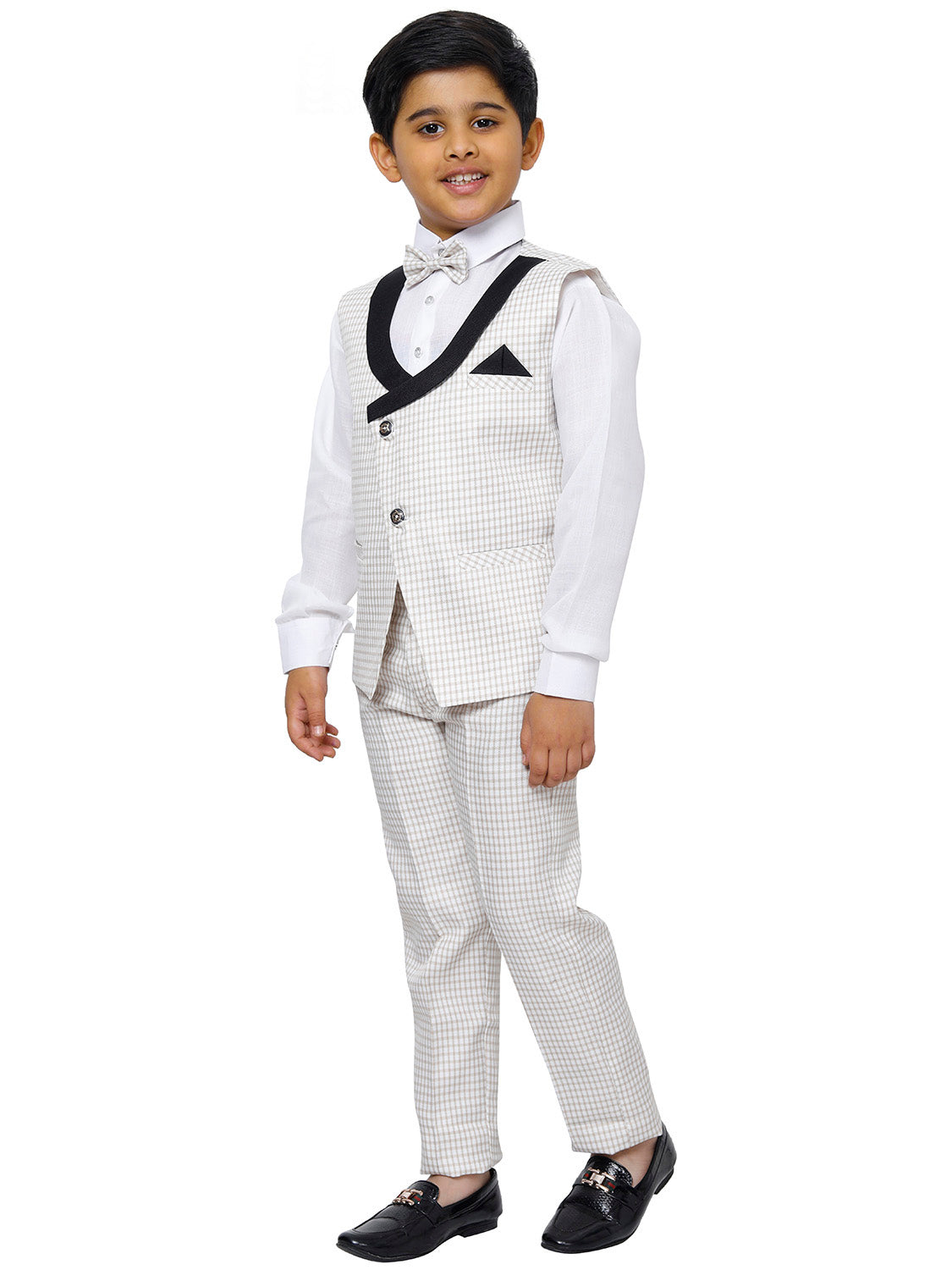 Pro Ethic Three Piece Suit For Boys White T-131