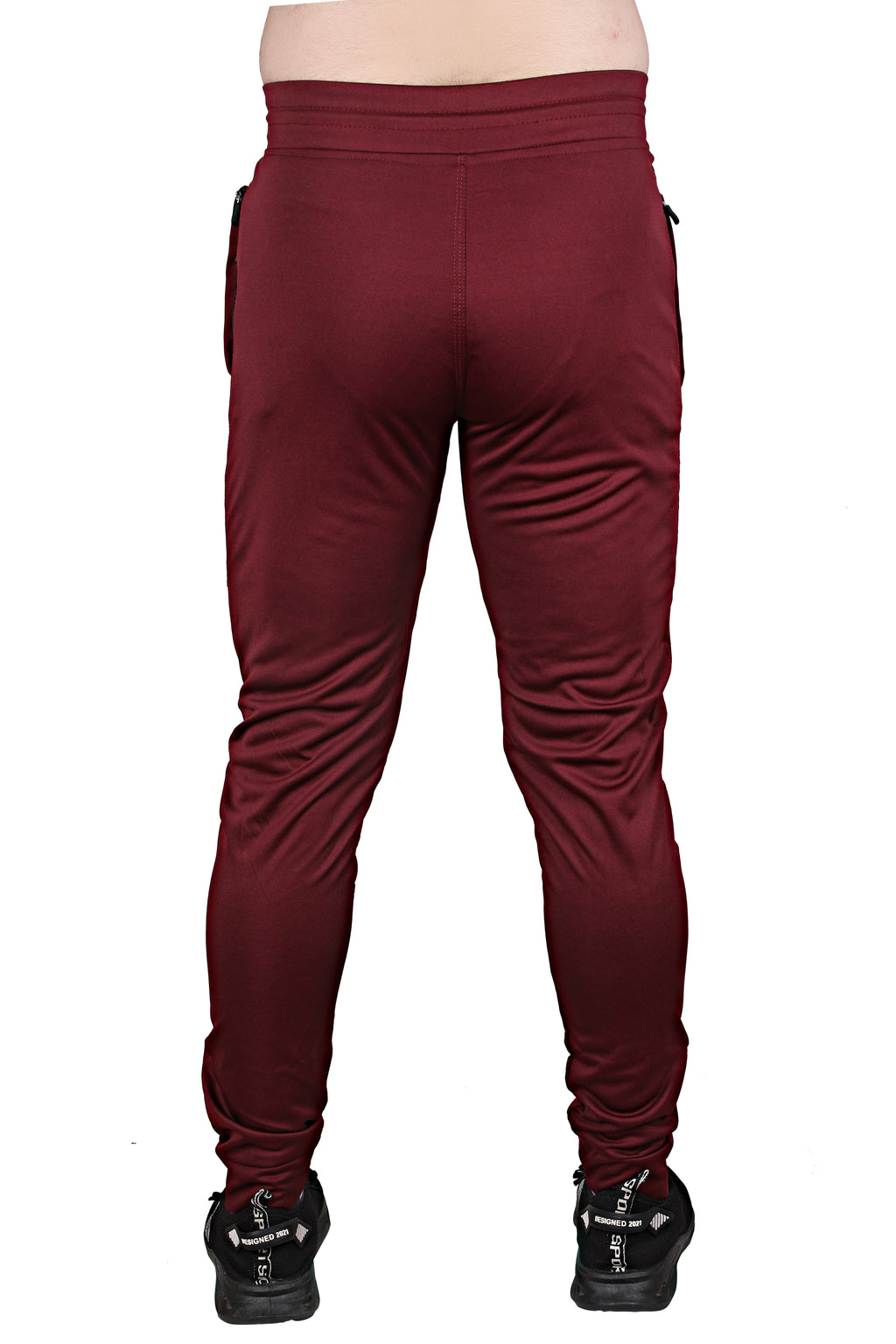 Pro Ethic Men's Lycra Track Pants Set Maroon Pack of 1 #J-104