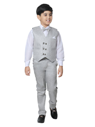Pro Ethic Three Piece Suit For Boys Grey T-130