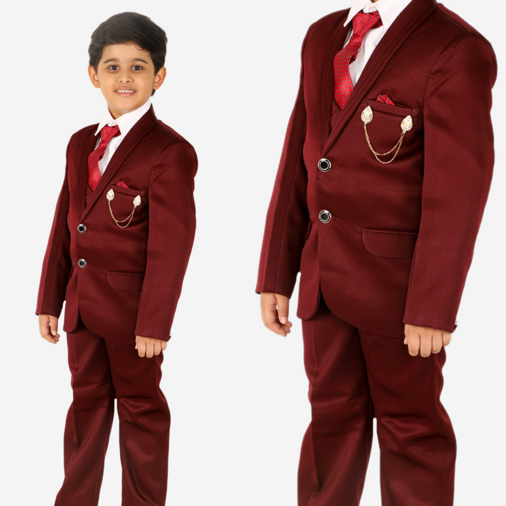 Pro Ethic Five Piece Suit For Boys Maroon T-128