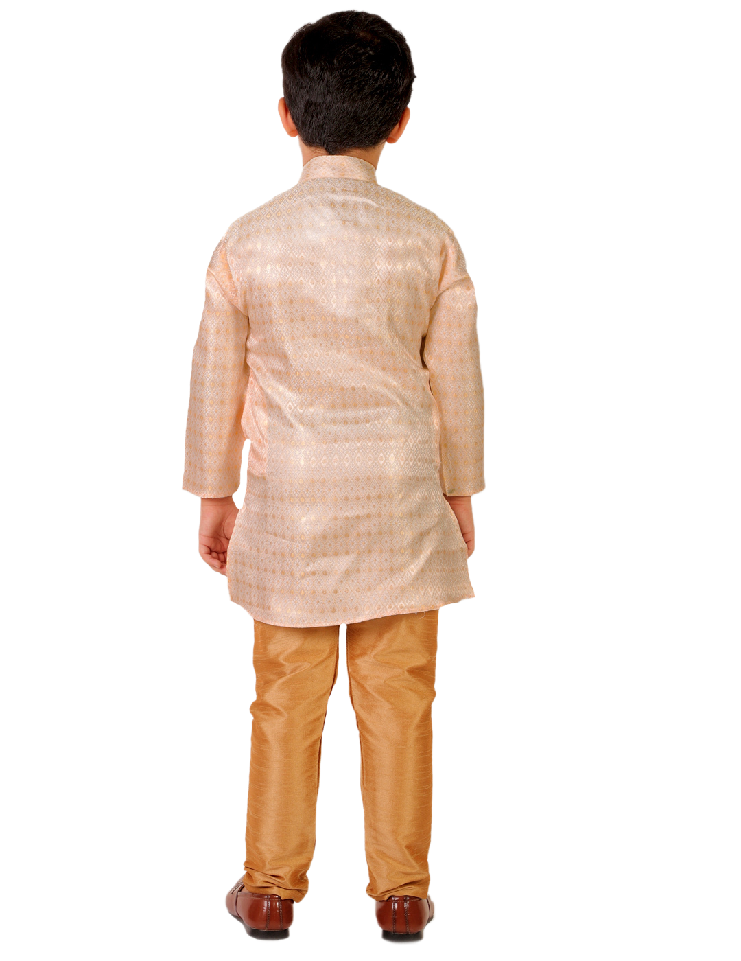 Pro Ethic Boys Kurta Pajama Set Silk Emblished Design Cream (S-170)