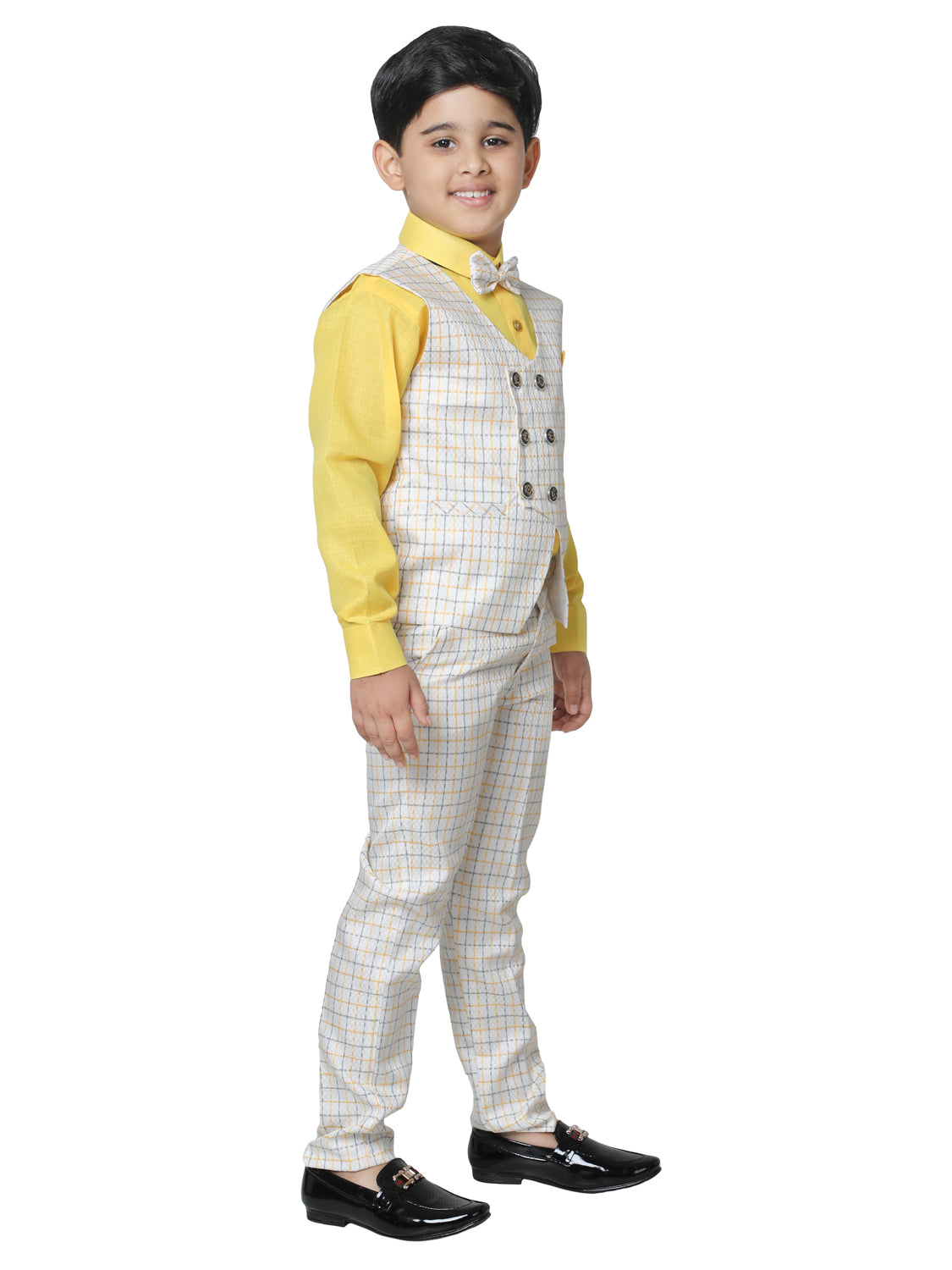 Pro Ethic Three Piece Suit For Boys Yellow T-129