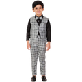 Pro Ethic Three Piece Suit For Boys Cotton Grey T-124