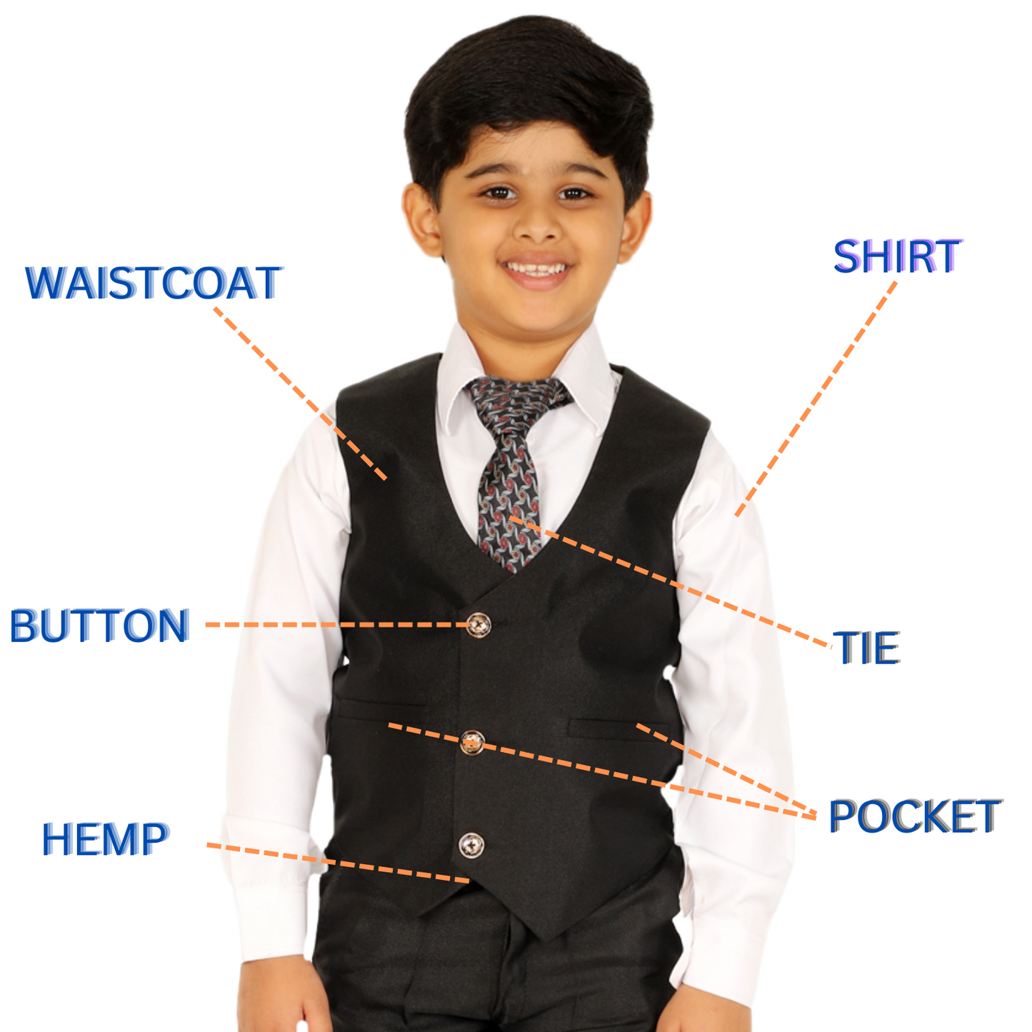 Pro Ethic Five Piece Suit For Boys Black T-126