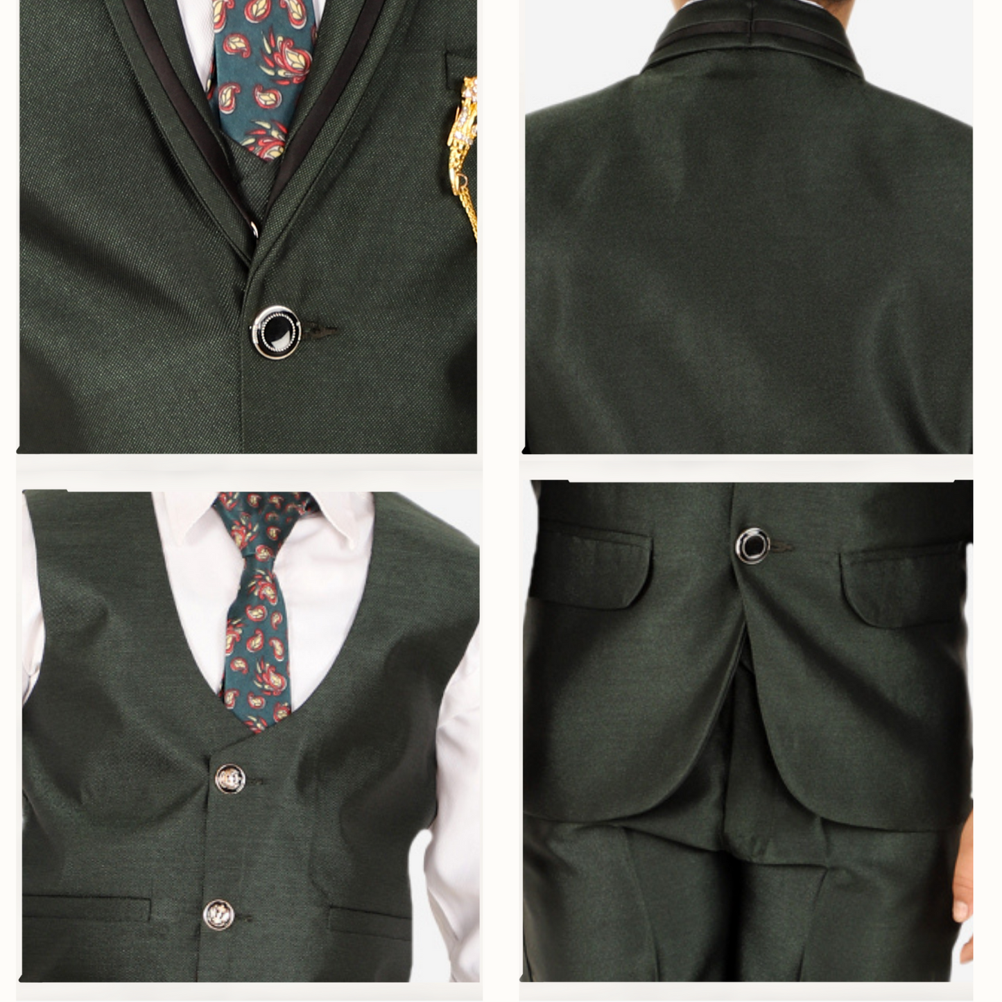 Pro Ethic Five Piece Suit For Boys Dark Green T-127