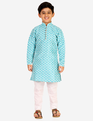 kids kurta pajama for boys 1 to 16 years sky blue