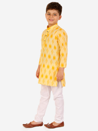 Pro Ethic Cotton Kurta Pajama For Boys Yellow Printed S-154