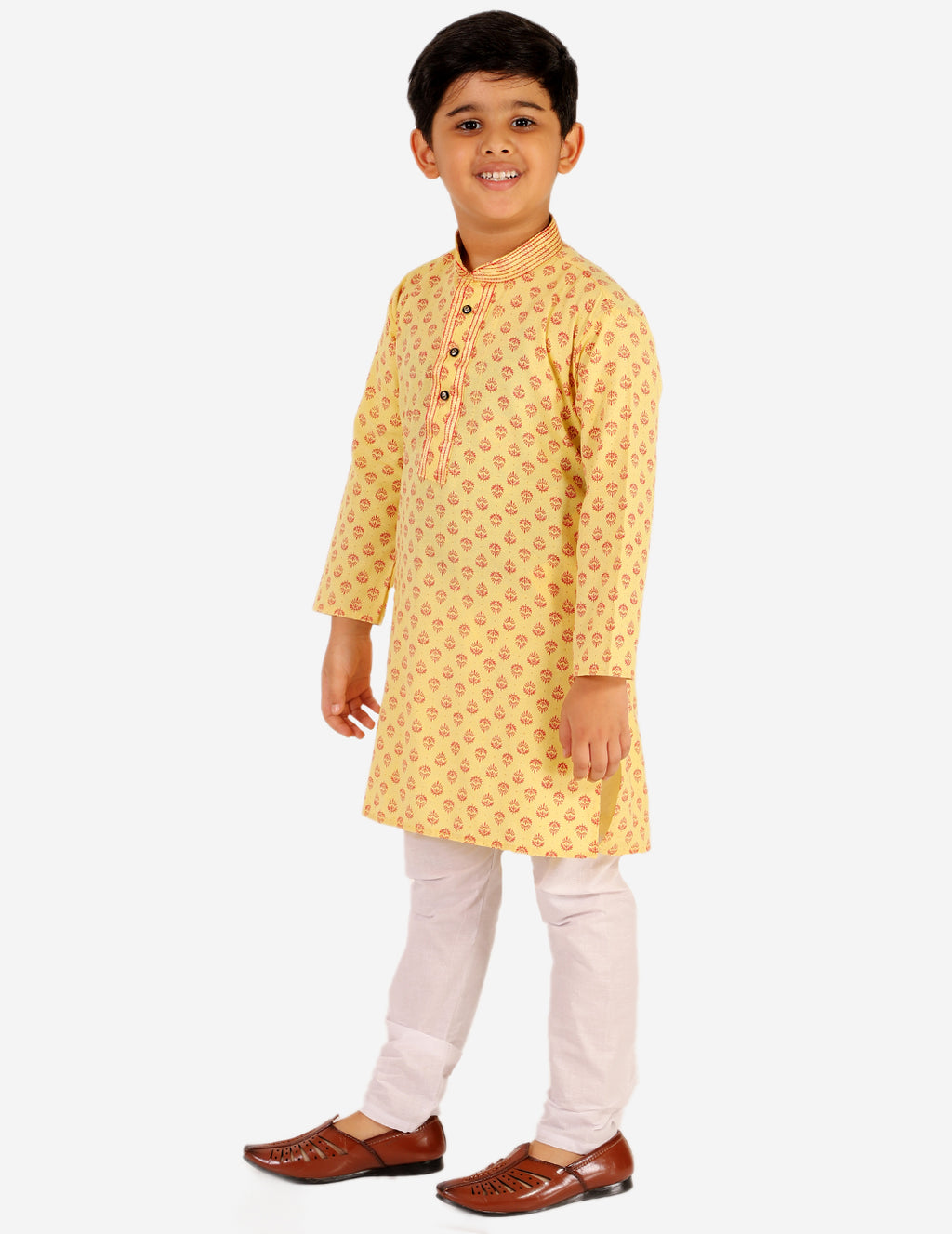 Pro Ethic Kurta Pajama For Boys Cotton Yellow (S-167)