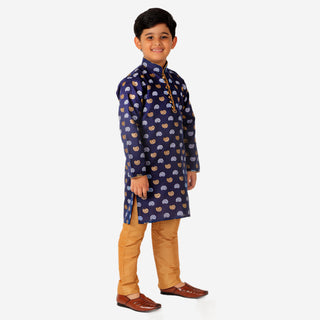 Pro Ethic Kurta Pajama For Boys 1 To 16 Years | Cotton | Floral Print | Navy Blue (S-204)
