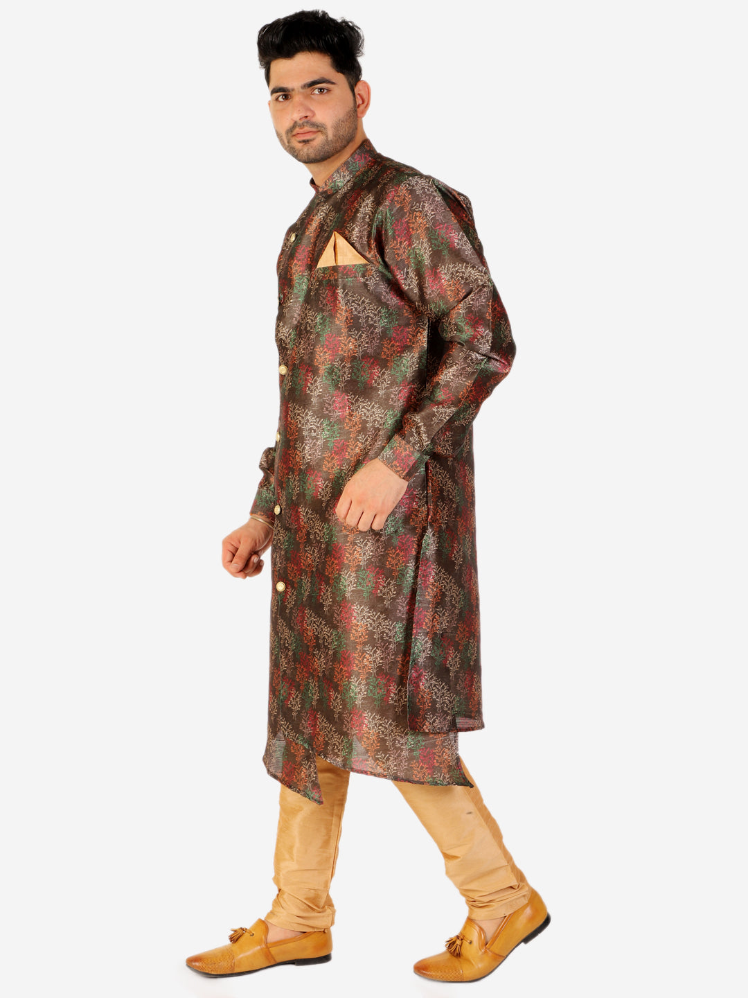 Pro Ethic Men's Kurta Pajama Set Silk - Dark Green (A-106)