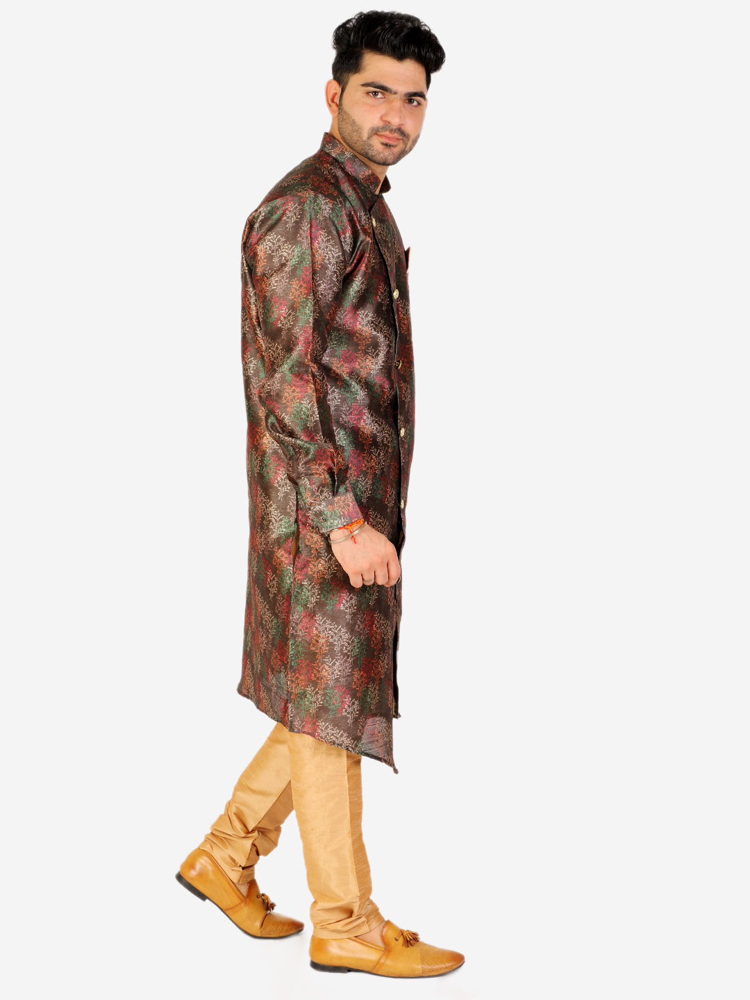 Pro Ethic Men's Kurta Pajama Set Silk - Dark Green (A-106)