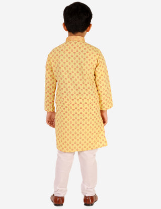 Pro Ethic Kurta Pajama For Boys Cotton Yellow (S-167)