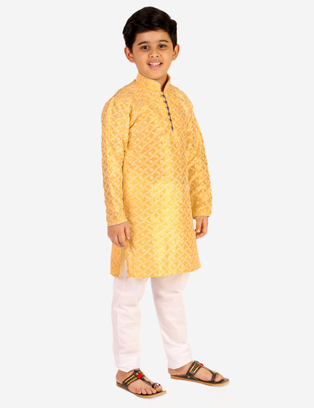 kids kurta pajama for boys 1 to 16 years yellow