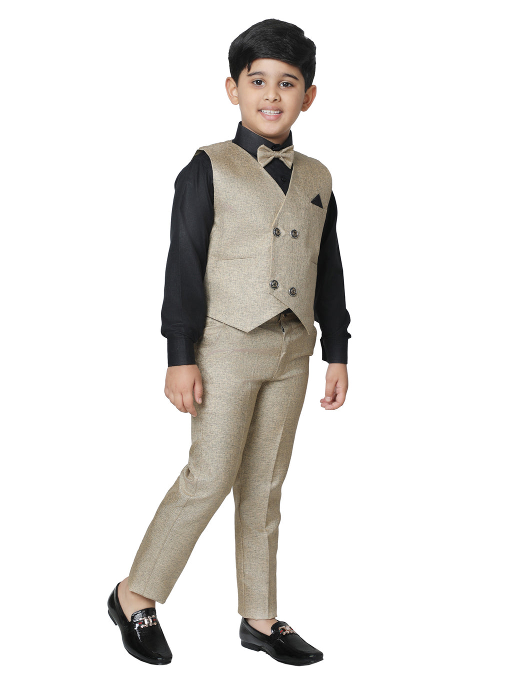 Pro Ethic Three Piece Suit For Boys Beige T-130