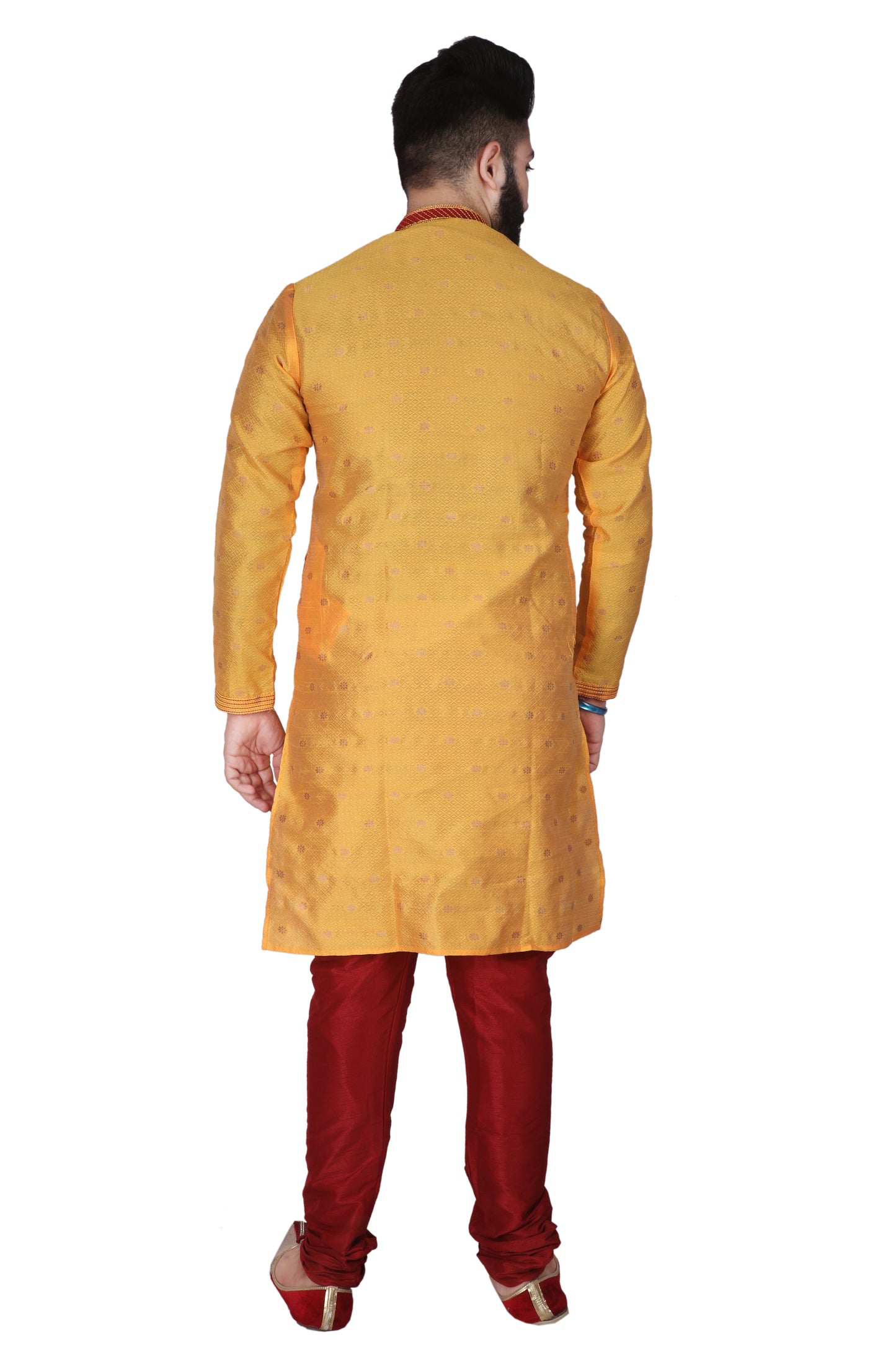 Pro Ethic Silk Kurta Pajama Set For Men Yellow #1898